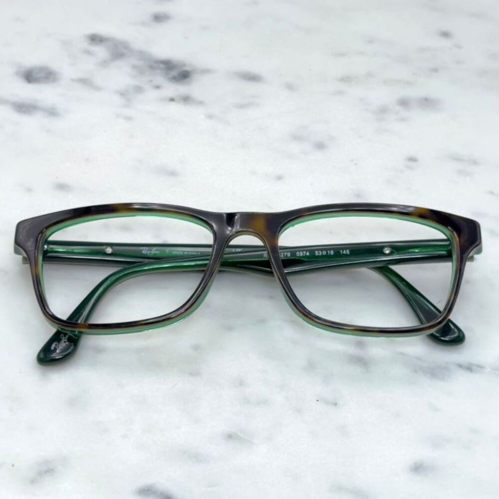 Ray-Ban RB5279 Green Tortoise Translucent 5974 Eyeglass 53-18-145 FRAMES ONLY